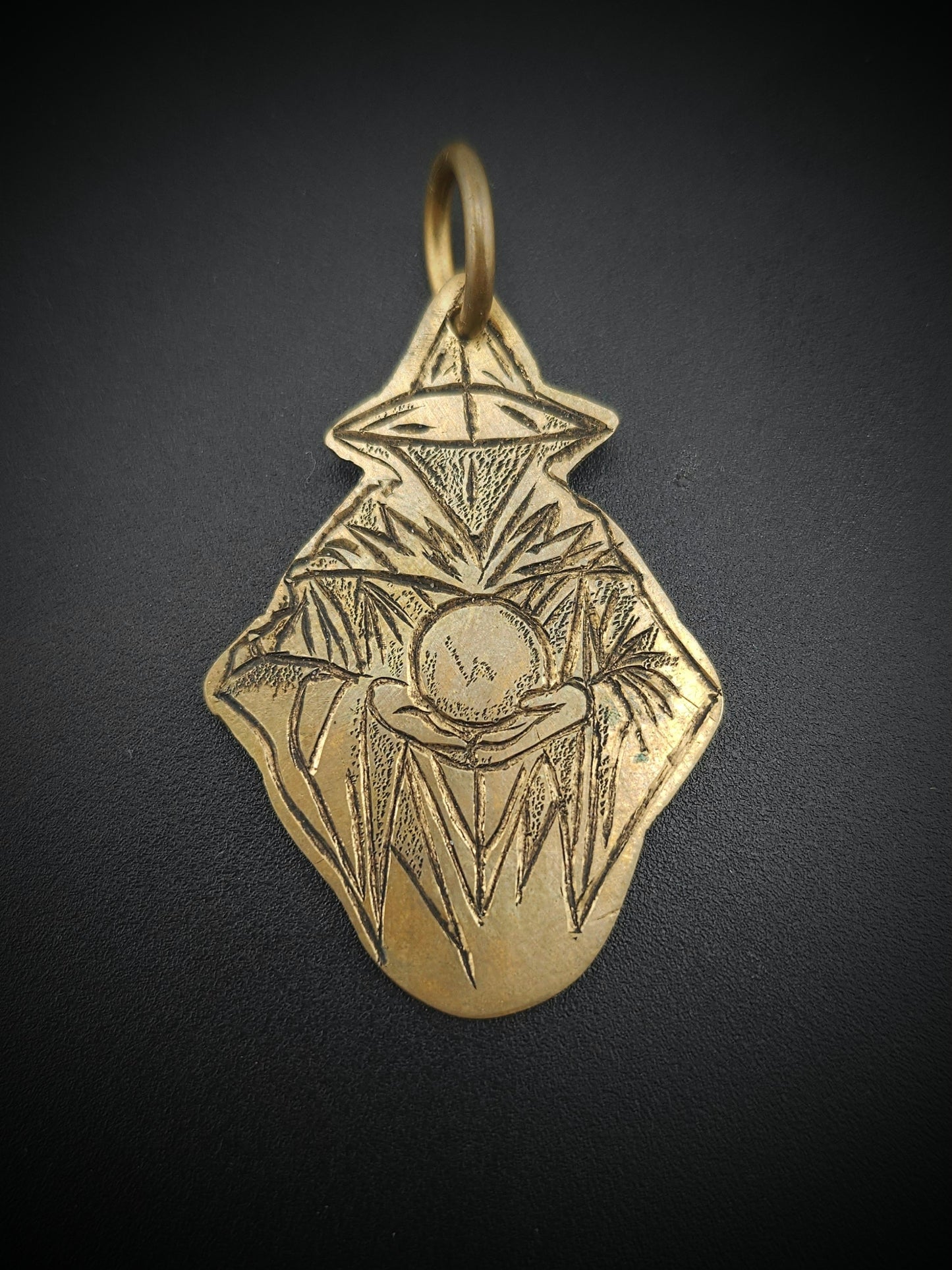 Mystic Embrace Engraved Pendant