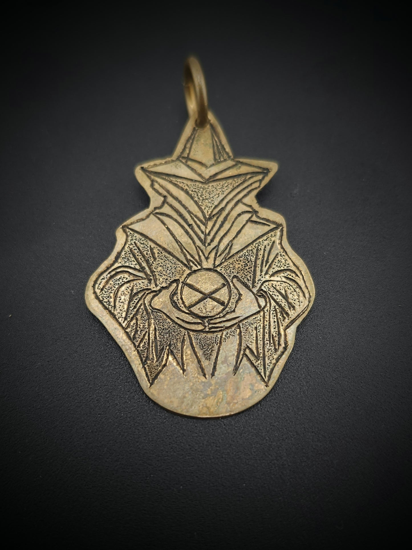 Mystic Embrace Engraved Pendant