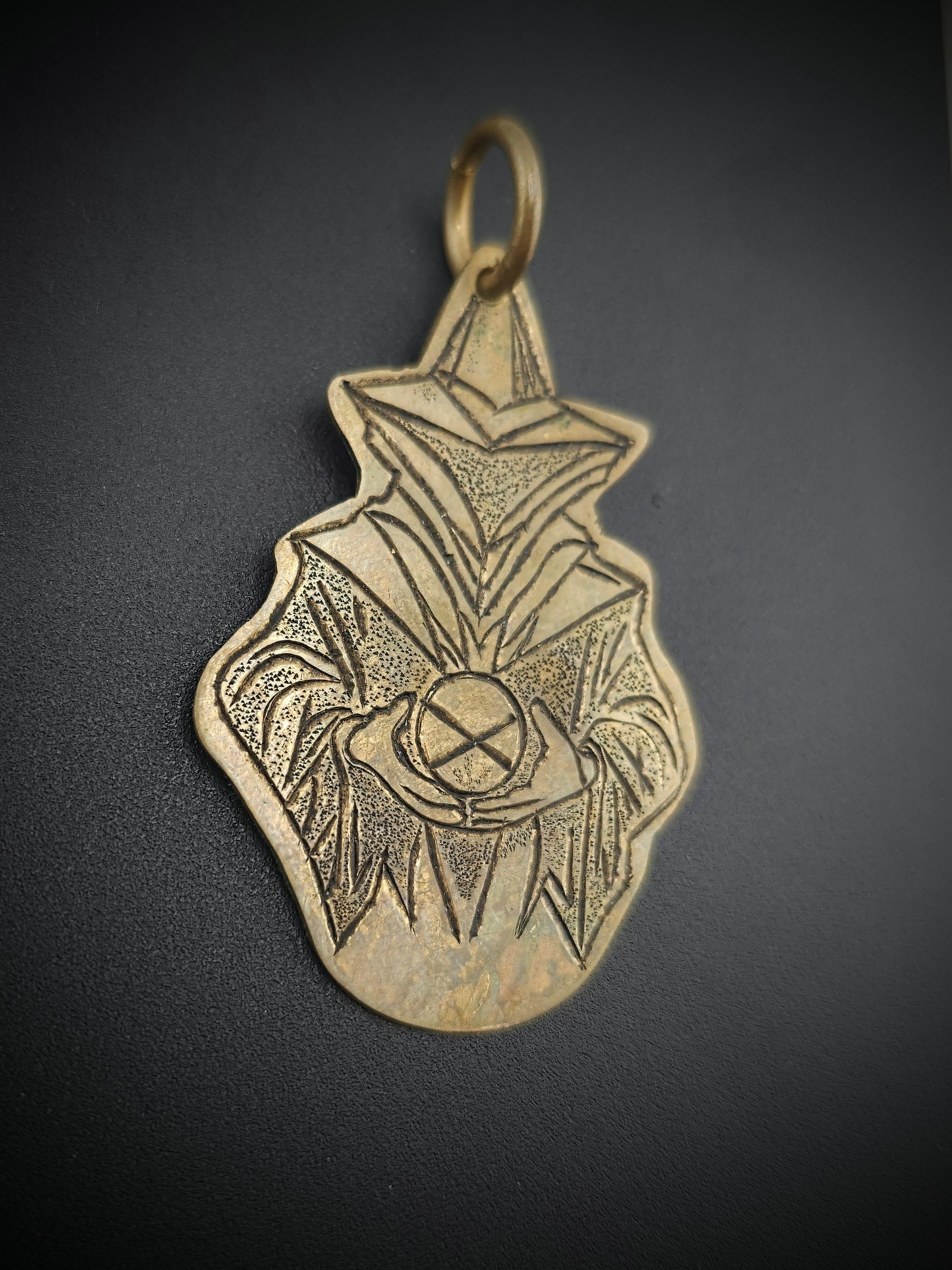 Mystic Embrace Engraved Pendant