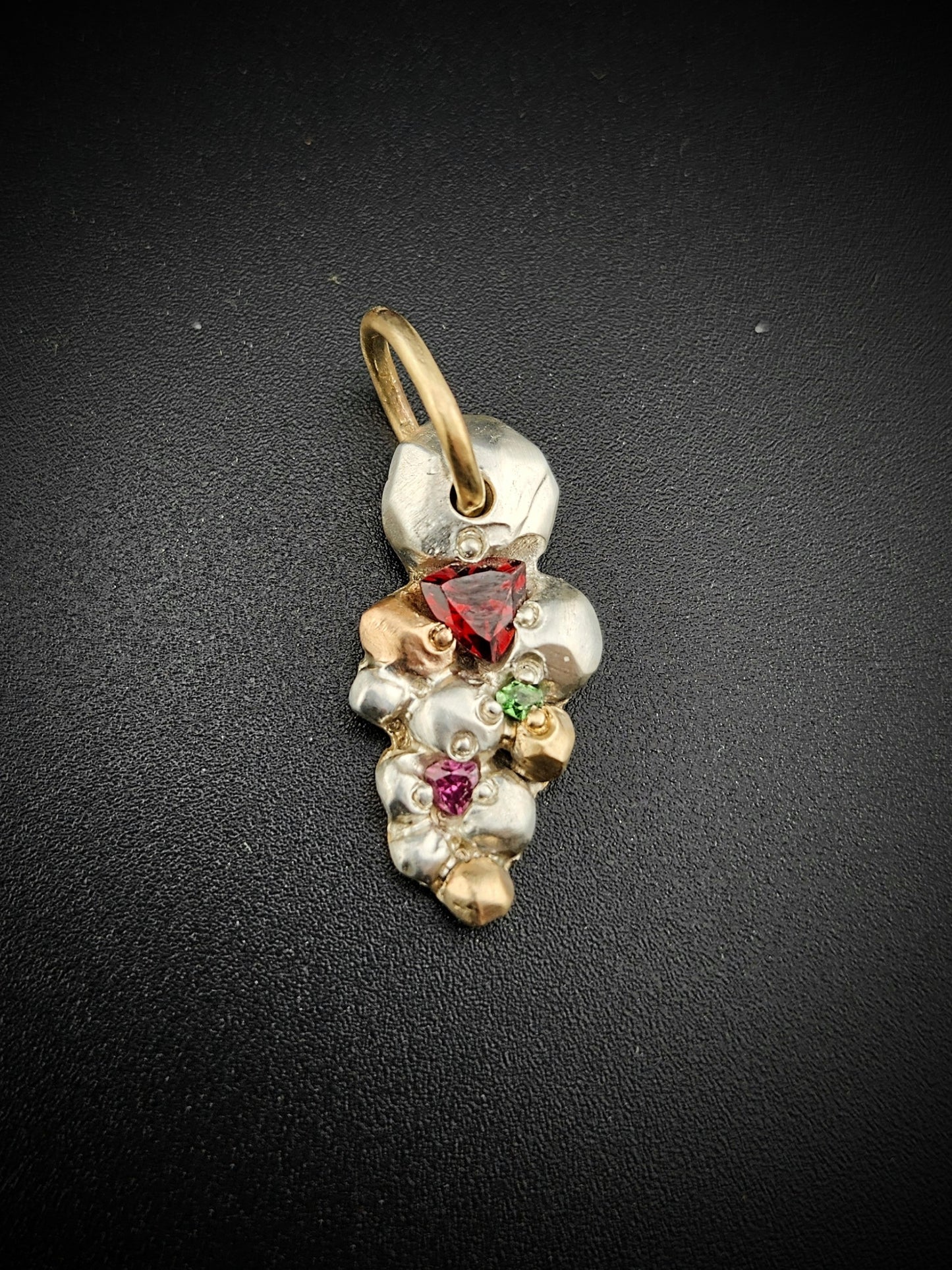 Garnet Trio Cairn Pendant