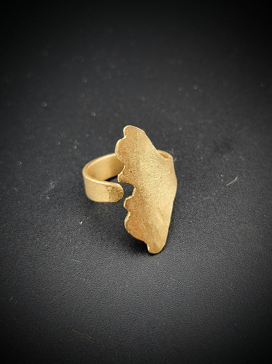 Ginkgo Leaf Ring - size 9