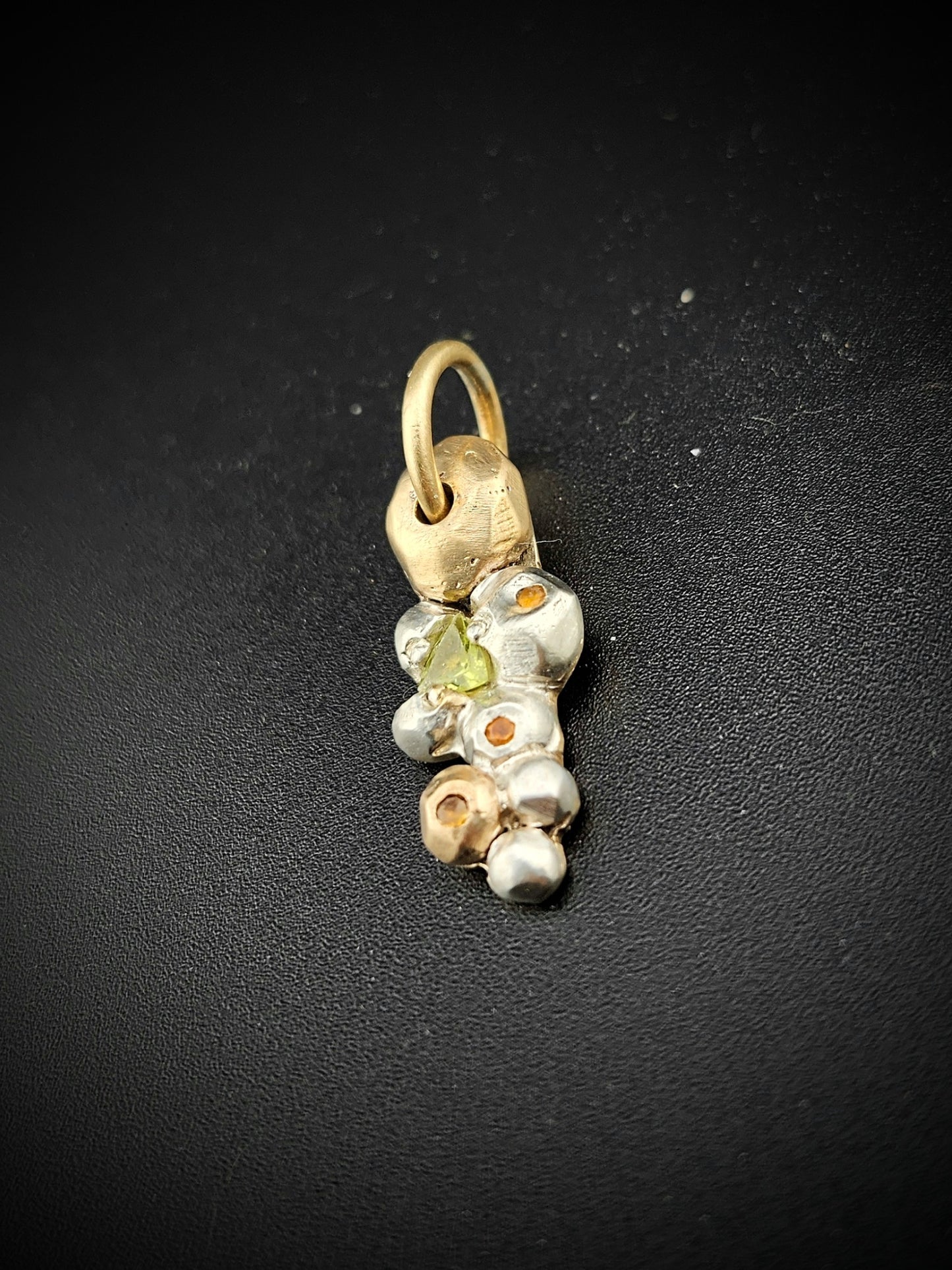 Peridot & Fire Opal Cairn Pendant