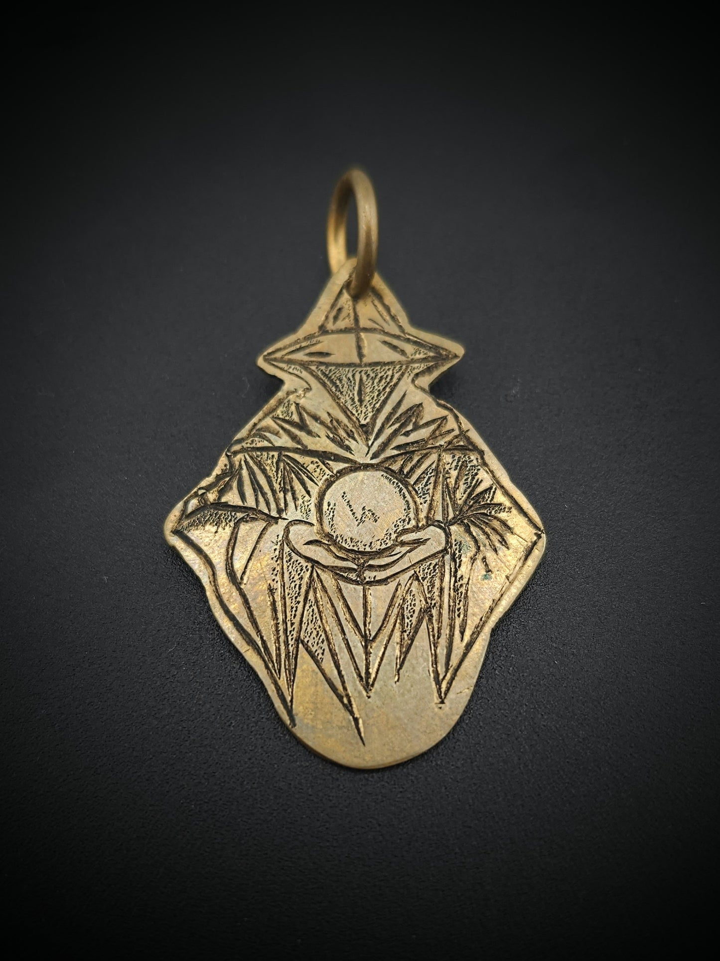 Mystic Embrace Engraved Pendant