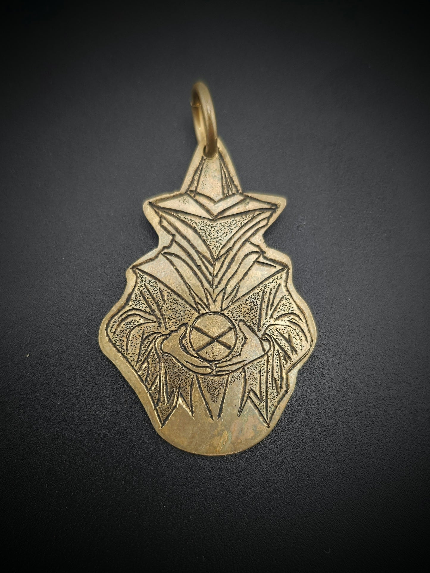 Mystic Embrace Engraved Pendant